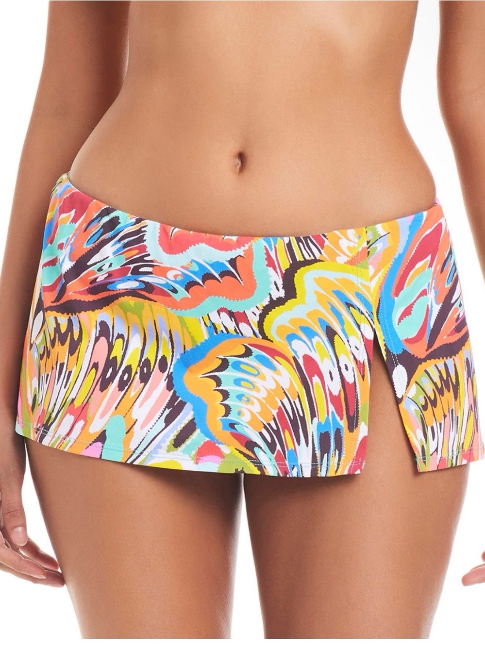 Bleu Rod Beattie Butterfly Effect Swim Skirt Bottom NWT Size 6 Multi Color